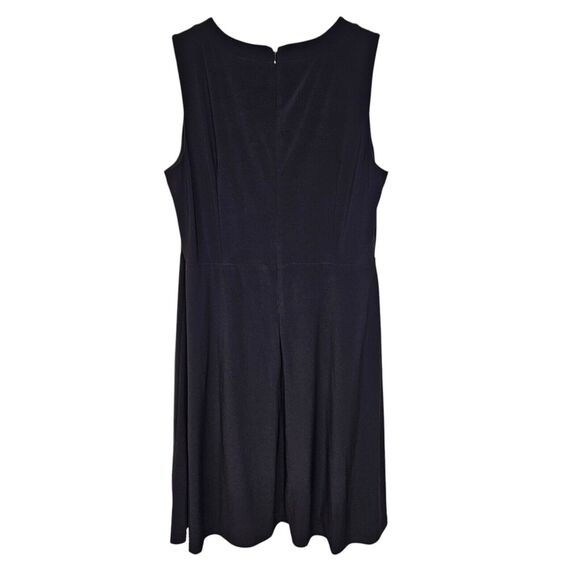 Jones Studio Women Sleeveless Midi Sheath Dress Size 10 Black Career Office - Picture 3 of 9